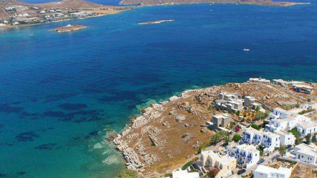 Aerial view, Votsalo apartments Naousa, Paros