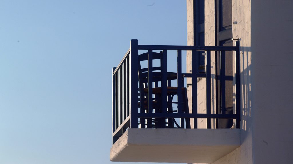 Balcony on the 2nd floor, Votsalo apartments Naousa, Paros