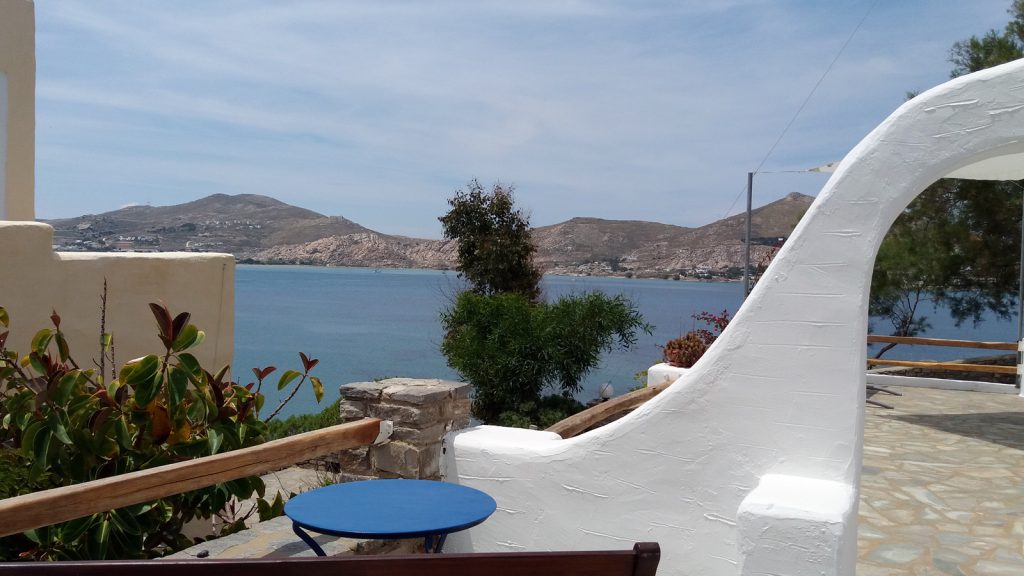 View of the bay of Naousa, Votsalo apartments Naousa, Paros